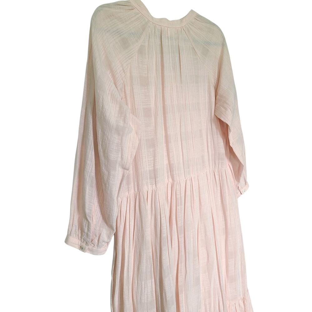 Veronica Beard Sarita Tiered Midi Dress Blush Pink NWT Size Large (Flaw) - Picture 9 of 11